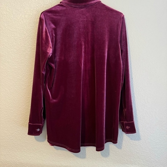 Soft Surroundings Velvet Boyfriend Tunic Shirt - Picture 5 of 9